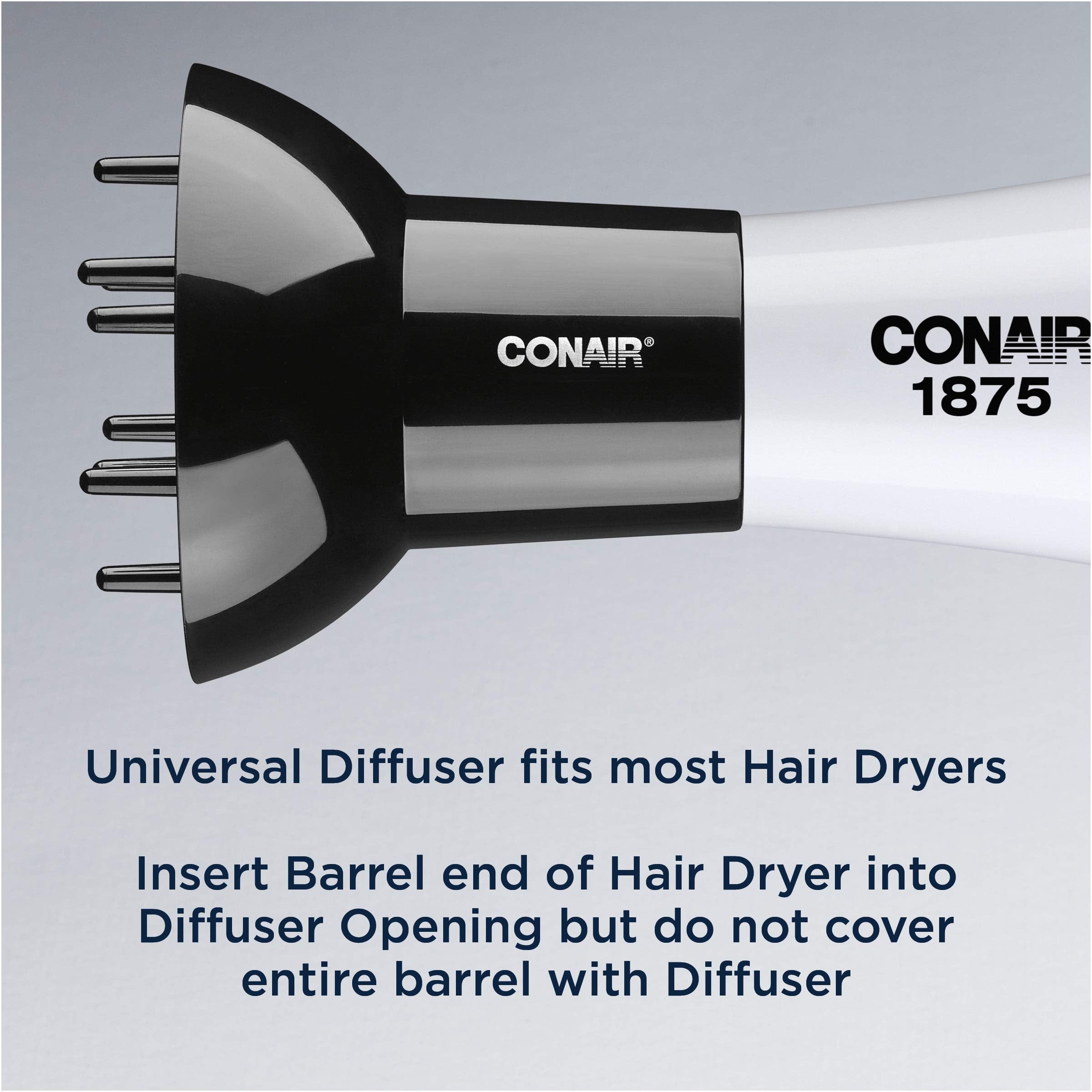 Conair Volumizing Hair Diffuser, Adjustable Hair Dryer Attachment for Frizz-Free Curls to Fit Hair Dryer Nozzles from 1.8” to 2.3” Conair Volumizing Hair Diffuser, Adjustable Hair Dryer Attachment for Frizz-Free Curls to Fit Hair Dryer Nozzles from 1.8” to 2.3”